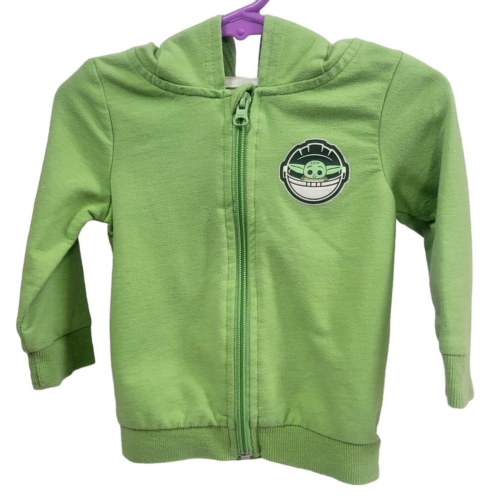 Baby Yoda Star Wars Mandalorian Green‎ Hoodie Infant Boy's Size 12 Months